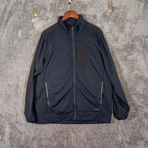 QOR mens Ma1 Bomber Jacket Blue Performance Full Zip Long Sleeve Size XL